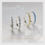 Маленькі сережки конго з фіанітами 23099 - Зображення 3