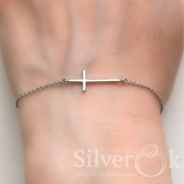 Браслет з Хрестиком 2081 (Родований) - Зображення 2