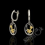 Сережки з полозотою 4906 (Родовані)