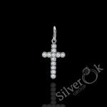 Хрестик з фіанітами 5071 (Родований)