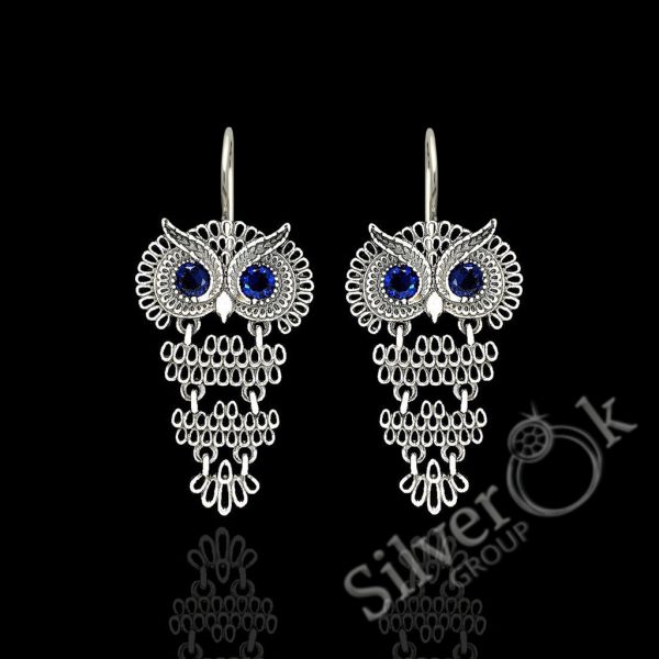 Сережки Сови 82070/1 - Зображення 1