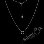 Кольє з фіанітами 1102 (Родоване)