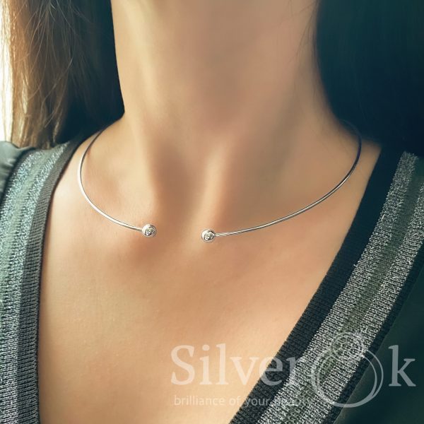 Кольє Чокер з Кульками 1204 (Родоване) - Зображення 2