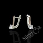 Сережки Рута з золотою пластиною 2636/1зол