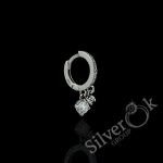 Одна сережка з фіанітами 4857 (Родована)