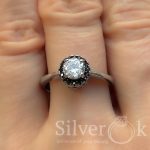 Каблучка з фіанітами А-81106 (Родована) - Зображення 2