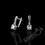 Сережки з фіанітами А-82055 (Родовані)