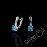 Сережки з фіанітами А-82055 (Родовані) - Зображення 3