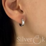 Сережки з фіанітами А-82099 (Родовані) - Зображення 2