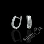 Сережки з доріжкою фіанітів А-82094 (Родовані)