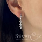 Сережки з трикутниками А-82736 (Родовані) - Зображення 2