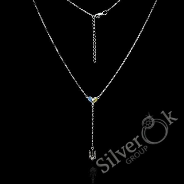 Патріотичне кольє А-86079 (Родоване) - Зображення 1