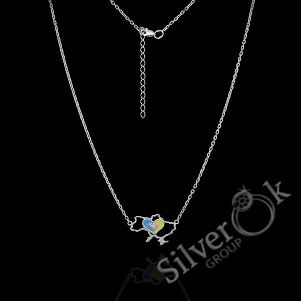 Патріотичне кольє А-86080 (Родоване) - Зображення 1