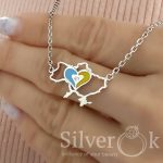 Патріотичне кольє А-86080 (Родоване) - Зображення 2