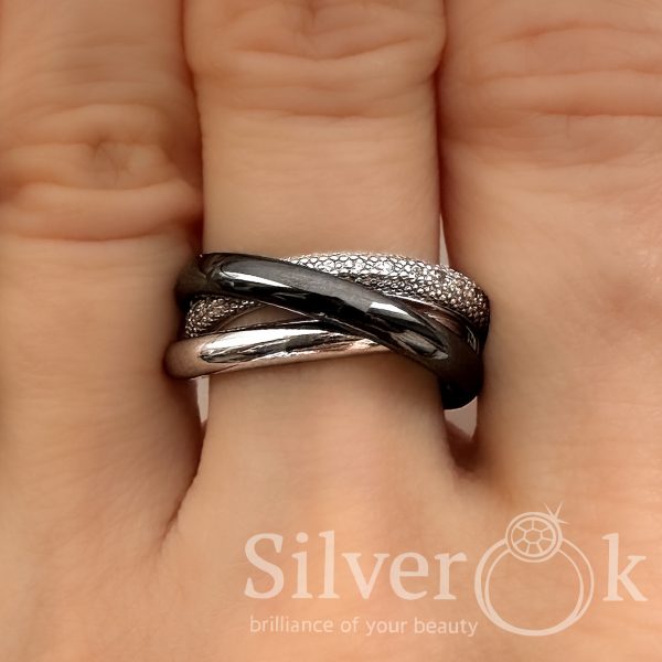 Каблучка Трініті з керамікою С1110 (Родована) - Зображення 2