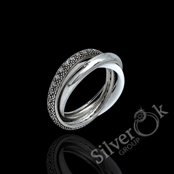 Каблучка Трініті з керамікою С1110 (Родована) - Зображення 3