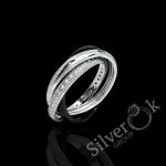 Каблучка Трініті з керамікою С1110 (Родована)