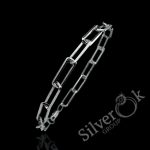 Браслет з прямокутними ланками А-75239 (Родований)