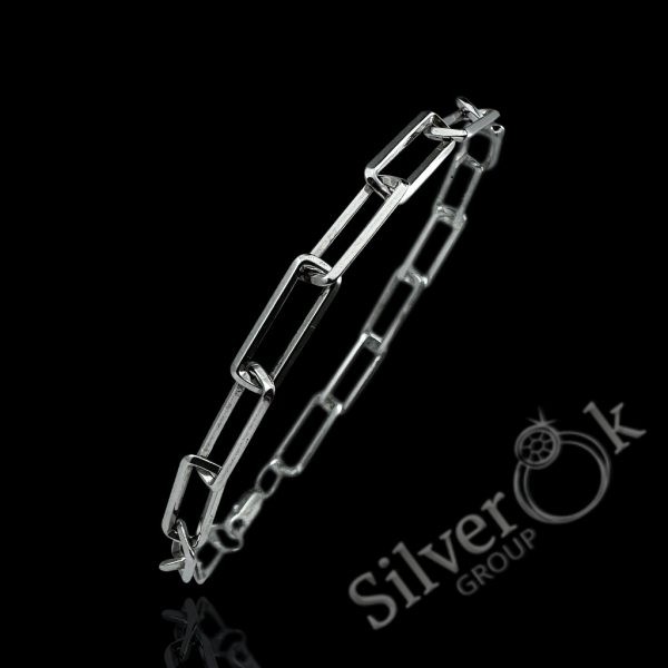 Браслет з прямокутними ланками А-75239 (Родований) - Зображення 1