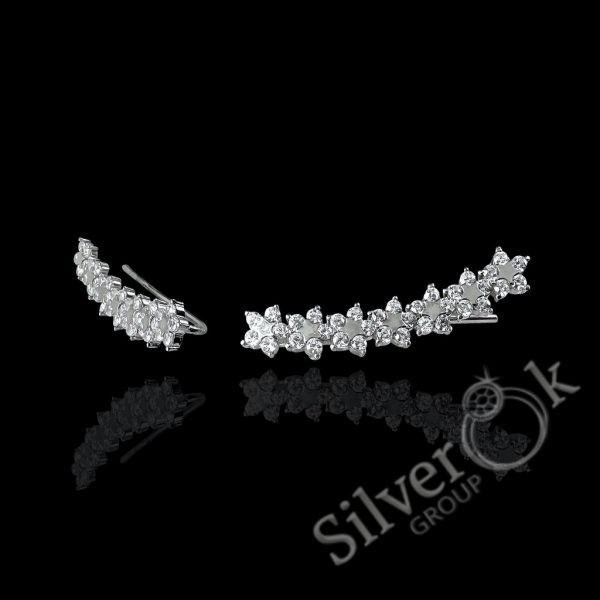 Сережки кафи з Квіточками А-82745 (Родовані) - Зображення 1