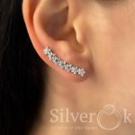 Сережки кафи з Квіточками А-82745 (Родовані) - Зображення 2