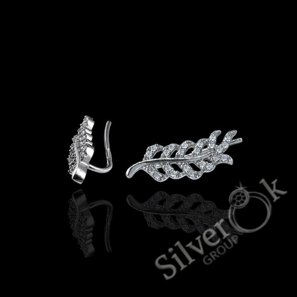 Сережки кафи Перо А-82746 (Родовані) - Зображення 1