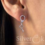 Сережки Наручники А-82808 (Родовані) - Зображення 2