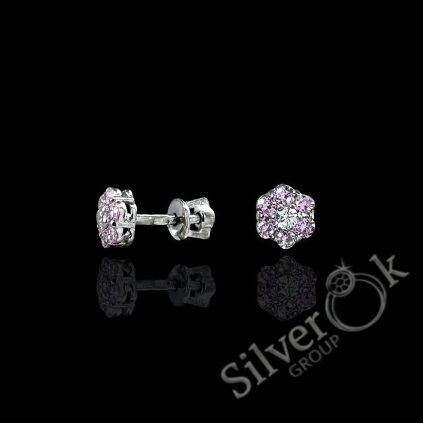 Сережки Квіточки на закрутках А-72226 (Родовані) - Зображення 5