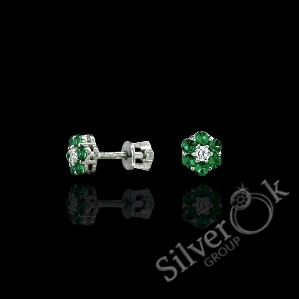 Сережки Квіточки на закрутках А-72226 (Родовані) - Зображення 1