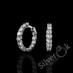 Сережки конго з фіанітами 4762 (Родовані)