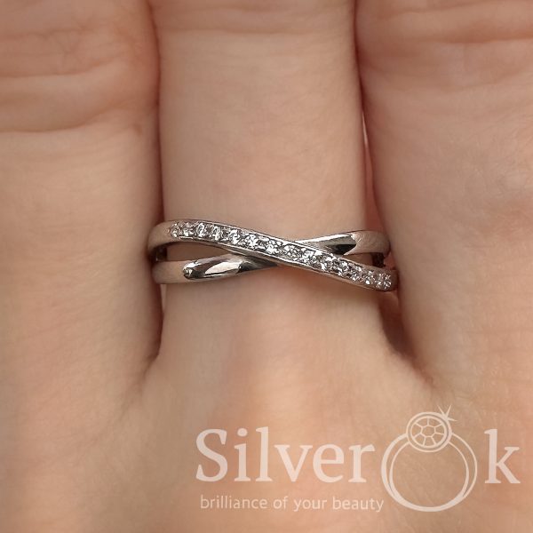 Каблучка з фіанітами А-81068 (Родована) - Зображення 2