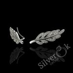 Сережки кафи Перо А-82109 (Родовані)