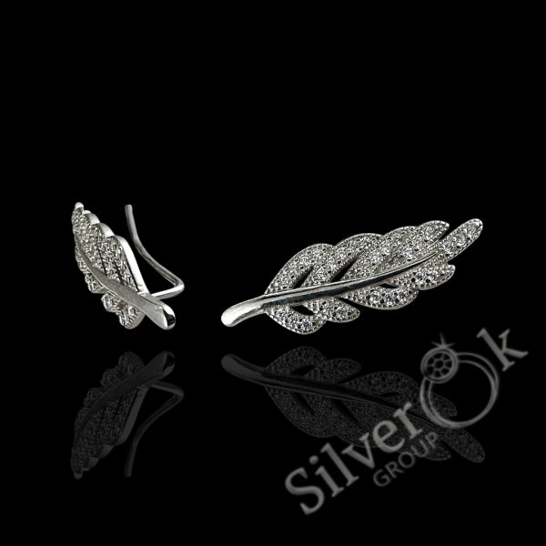 Сережки кафи Перо А-82109 (Родовані) - Зображення 1