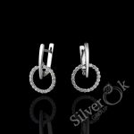 Сережки з фіанітами А-82821 (Родовані)