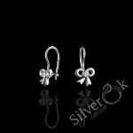 Дитячі сережки Бантики А-82833 (Родовані)