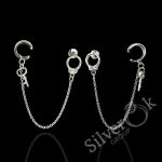 Сережки Наручники з кафою А-82844 (Родовані)