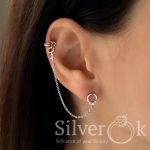 Сережки Наручники з кафою А-82844 (Родовані) - Зображення 2