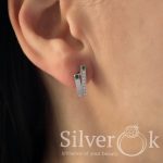 Сережки з фіанітами А-72057 (Родовані) - Зображення 2