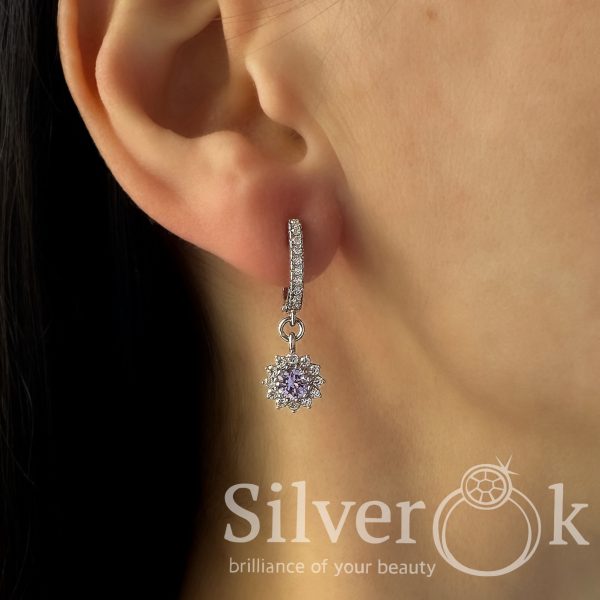 Сережки з Квітками А-82089 (Родовані) - Зображення 2