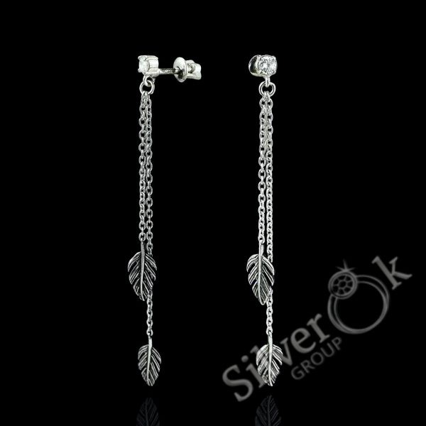 Сережки з Пером А-82673 - Зображення 1