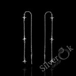 Сережки протяжки з Зірочками А-82889 (Родовані)