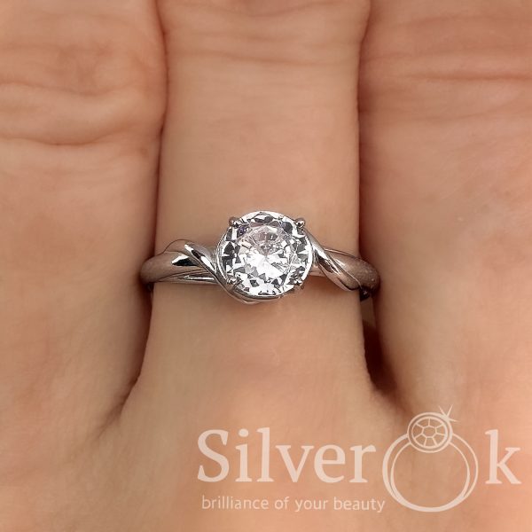 Каблучка з фіанітом А-81056 (Родована) - Зображення 2