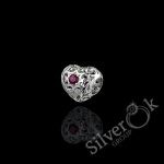 Підвіска-шарм Ажурне Серце А-84717 (Родована)