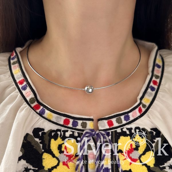 Жорстке кольє з Кулькою 1099 (Родоване) - Зображення 2