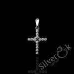 Хрестик з фіанітами А-84626 (Родований)