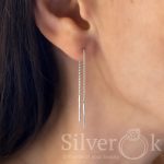 Сережки протяжки короткі 21018/1 - Зображення 2