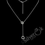 Стильне кольє А-86042 (Родоване)