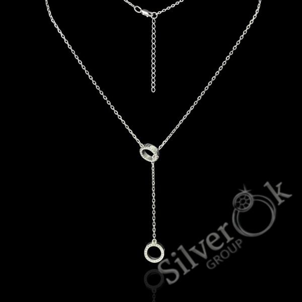 Стильне кольє А-86042 (Родоване) - Зображення 1