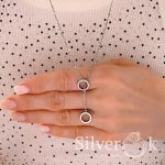 Стильне кольє А-86042 (Родоване) - Зображення 2