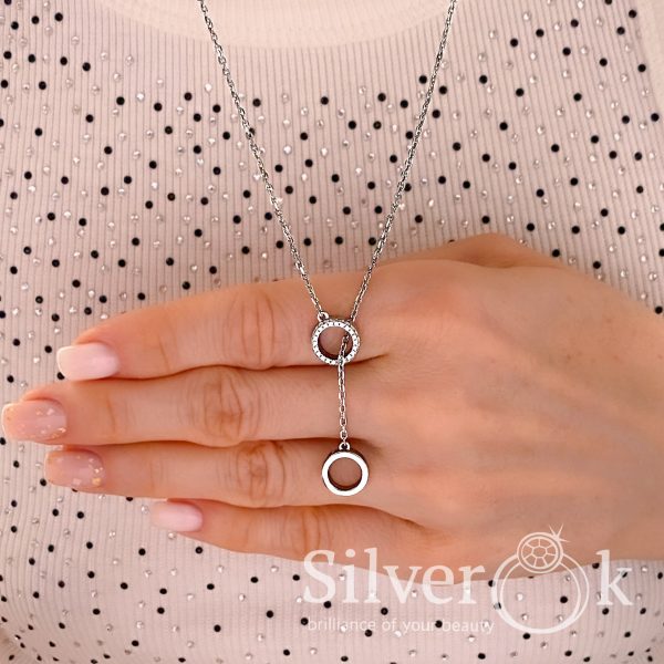 Стильне кольє А-86042 (Родоване) - Зображення 2